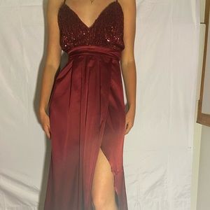 red prom dress